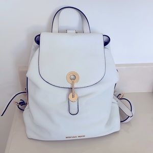 Leather white backpack for women from Michael Kors